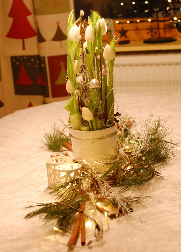 Annorlunda nyårstulpaner nerstuckna i amaryllisstjälkar (1)