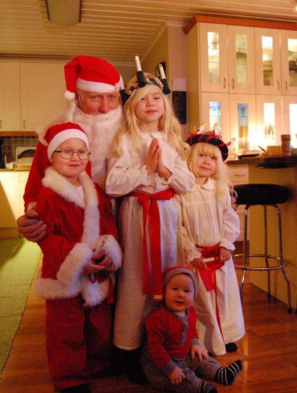 Luciatåget med Santa Claus